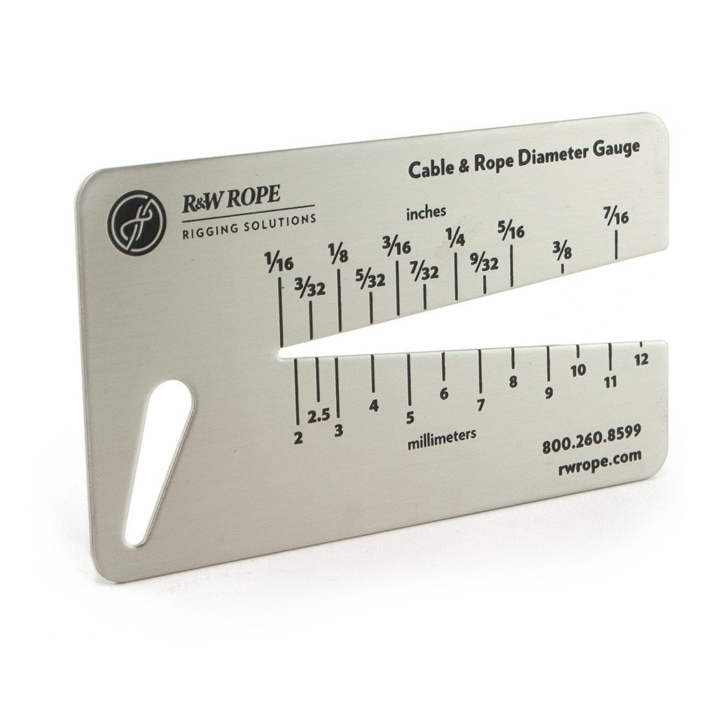 Cable and Rope Size Gauge