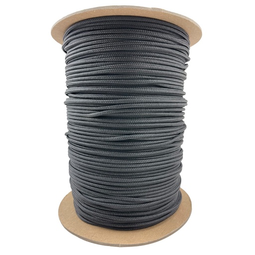 [#025 Drawstring Cord - Braided Polyester Black x 1 ft R&W Rope] #025 Drawstring Cord - Braided Polyester (Black, Per Foot)